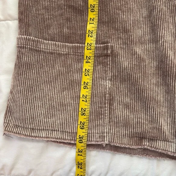 POL Oversized Open Raw Hem Corduroy Blazer Size Large - Picture 11 of 13